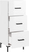 vidaXL - Dressoir - 34,5x34x90 - cm - bewerkt - hout - hoogglans - wit