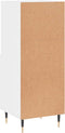 vidaXL - Dressoir - 34,5x34x90 - cm - bewerkt - hout - hoogglans - wit