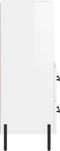 vidaXL - Dressoir - 34,5x34x90 - cm - bewerkt - hout - hoogglans - wit