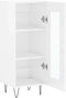 vidaXL - Dressoir - 34,5x34x90 - cm - bewerkt - hout - hoogglans - wit