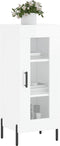 vidaXL - Dressoir - 34,5x34x90 - cm - bewerkt - hout - hoogglans - wit