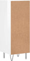 vidaXL - Dressoir - 34,5x34x90 - cm - bewerkt - hout - hoogglans - wit