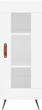 vidaXL - Dressoir - 34,5x34x90 - cm - bewerkt - hout - hoogglans - wit