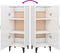 vidaXL - Dressoir - 34,5x34x90 - cm - bewerkt - hout - hoogglans - wit