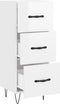 vidaXL - Dressoir - 34,5x34x90 - cm - bewerkt - hout - hoogglans - wit