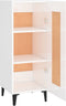 vidaXL - Dressoir - 34,5x34x90 - cm - bewerkt - hout - hoogglans - wit