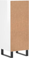 vidaXL - Dressoir - 34,5x34x90 - cm - bewerkt - hout - hoogglans - wit