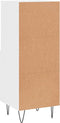 vidaXL - Dressoir - 34,5x34x90 - cm - bewerkt - hout - hoogglans - wit