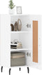 vidaXL - Dressoir - 34,5x34x90 - cm - bewerkt - hout - hoogglans - wit