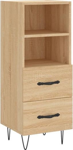 vidaXL - Dressoir - 34,5x34x90 - cm - bewerkt - hout - sonoma - eiken