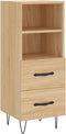 vidaXL - Dressoir - 34,5x34x90 - cm - bewerkt - hout - sonoma - eiken