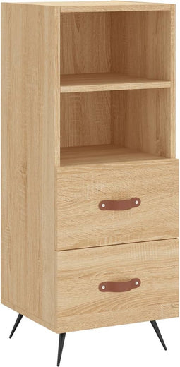 vidaXL - Dressoir - 34,5x34x90 - cm - bewerkt - hout - sonoma - eiken