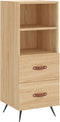 vidaXL - Dressoir - 34,5x34x90 - cm - bewerkt - hout - sonoma - eiken