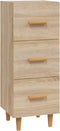 vidaXL - Dressoir - 34,5x34x90 - cm - bewerkt - hout - sonoma - eiken
