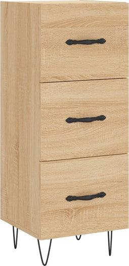 vidaXL - Dressoir - 34,5x34x90 - cm - bewerkt - hout - sonoma - eiken