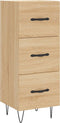 vidaXL - Dressoir - 34,5x34x90 - cm - bewerkt - hout - sonoma - eiken