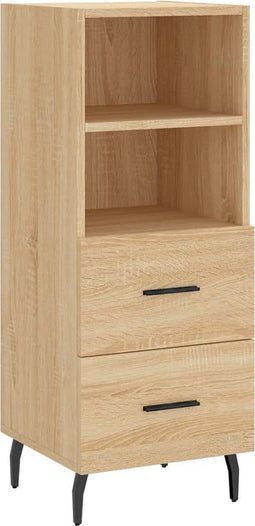 vidaXL - Dressoir - 34,5x34x90 - cm - bewerkt - hout - sonoma - eiken