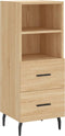 vidaXL - Dressoir - 34,5x34x90 - cm - bewerkt - hout - sonoma - eiken