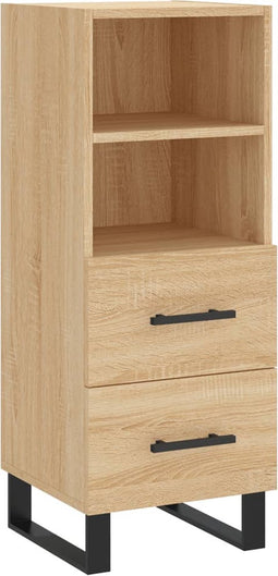 vidaXL - Dressoir - 34,5x34x90 - cm - bewerkt - hout - sonoma - eiken