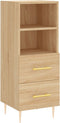 vidaXL - Dressoir - 34,5x34x90 - cm - bewerkt - hout - sonoma - eiken