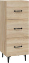 vidaXL - Dressoir - 34,5x34x90 - cm - bewerkt - hout - sonoma - eiken