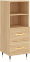 vidaXL - Dressoir - 34,5x34x90 - cm - bewerkt - hout - sonoma - eiken