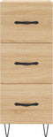 vidaXL - Dressoir - 34,5x34x90 - cm - bewerkt - hout - sonoma - eiken