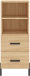 vidaXL - Dressoir - 34,5x34x90 - cm - bewerkt - hout - sonoma - eiken