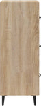 vidaXL - Dressoir - 34,5x34x90 - cm - bewerkt - hout - sonoma - eiken