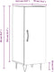 vidaXL - Dressoir - 34,5x34x90 - cm - bewerkt - hout - sonoma - eiken