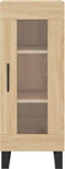 vidaXL - Dressoir - 34,5x34x90 - cm - bewerkt - hout - sonoma - eiken