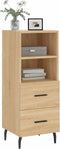 vidaXL - Dressoir - 34,5x34x90 - cm - bewerkt - hout - sonoma - eiken