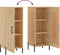 vidaXL - Dressoir - 34,5x34x90 - cm - bewerkt - hout - sonoma - eiken