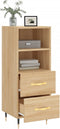 vidaXL - Dressoir - 34,5x34x90 - cm - bewerkt - hout - sonoma - eiken