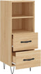 vidaXL - Dressoir - 34,5x34x90 - cm - bewerkt - hout - sonoma - eiken