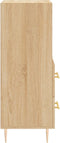 vidaXL - Dressoir - 34,5x34x90 - cm - bewerkt - hout - sonoma - eiken