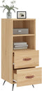 vidaXL - Dressoir - 34,5x34x90 - cm - bewerkt - hout - sonoma - eiken