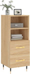 vidaXL - Dressoir - 34,5x34x90 - cm - bewerkt - hout - sonoma - eiken