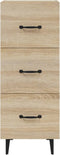 vidaXL - Dressoir - 34,5x34x90 - cm - bewerkt - hout - sonoma - eiken