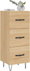 vidaXL - Dressoir - 34,5x34x90 - cm - bewerkt - hout - sonoma - eiken