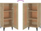 vidaXL - Dressoir - 34,5x34x90 - cm - bewerkt - hout - sonoma - eiken