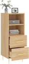 vidaXL - Dressoir - 34,5x34x90 - cm - bewerkt - hout - sonoma - eiken