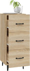 vidaXL - Dressoir - 34,5x34x90 - cm - bewerkt - hout - sonoma - eiken