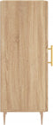 vidaXL - Dressoir - 34,5x34x90 - cm - bewerkt - hout - sonoma - eiken