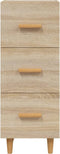 vidaXL - Dressoir - 34,5x34x90 - cm - bewerkt - hout - sonoma - eiken