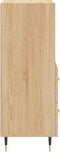 vidaXL - Dressoir - 34,5x34x90 - cm - bewerkt - hout - sonoma - eiken