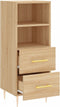 vidaXL - Dressoir - 34,5x34x90 - cm - bewerkt - hout - sonoma - eiken
