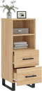 vidaXL - Dressoir - 34,5x34x90 - cm - bewerkt - hout - sonoma - eiken