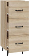 vidaXL - Dressoir - 34,5x34x90 - cm - bewerkt - hout - sonoma - eiken