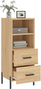 vidaXL - Dressoir - 34,5x34x90 - cm - bewerkt - hout - sonoma - eiken